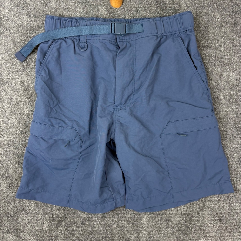 Uniqlo Geared Shorts Mens XS Blue Nylon Utility Cargo Belted Gorpcore 321-455505